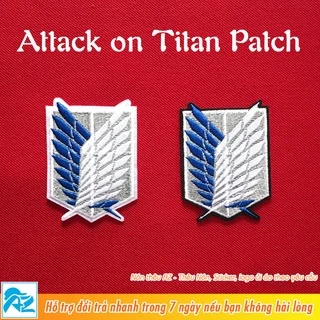 Patch vải ủi nhiệt thêu hình logo attack on titan anime S497