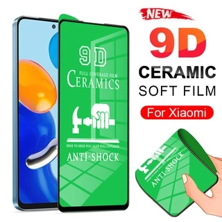 Kính cường lực gốm dẻo 9D, siêu mỏng, siêu dẻo không sứt mẻ cho Xiaomi Mi 12 11 Lite 13T 12T 11T 10T Pro Poco X3 NFC X4 X5 F3 F4 GT F5 Pro M3 M4 M5 M5S Redmi Note 13 Pro Plus 12 12S 11 11S 10 10S 9 9S 8 7 Redmi 13C 12 9T 10 12C 10C C40 10A 9 9C 9A 8 8A