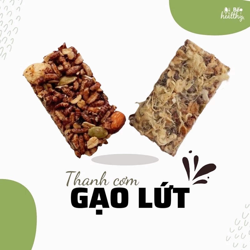 Thanh gạo lứt ngũ cốc ăn kiêng không đường - Bếp healthy Hà Nội