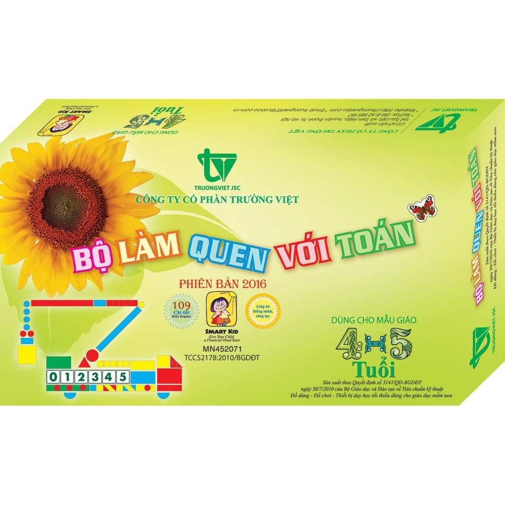 Bộ làm quen với toán cho bé có 3 loại