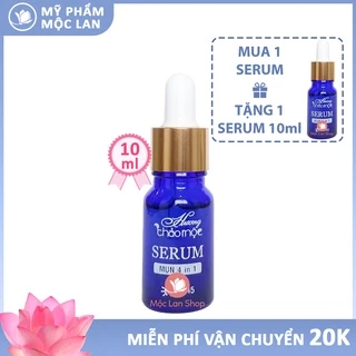 Serum mụn sẹo thâm rỗ, dưỡng trắng, giảm nhờn 4 in 1 - Serum Hương Thảo Mộc 10ml - Mỹ phẩm Mộc Lan