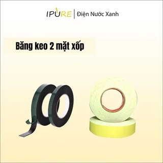 Băng keo 2 mặt mỏng màu trắng, xốp màu vàng, 2 mặt dày màu xanh siêu dính DNX IPURE