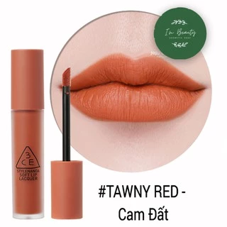 [Chính Hãng 3CE] Son Kem Lì 3CE Soft Lip Lacquer Tawny Red – Cam Đất