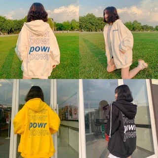 ÁO KHOÁC NỈ HOODIE POWF FORM RỘNG