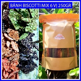 Bánh Biscotti nguyên cám ăn kiêng giảm cân mix 6 vị 250G