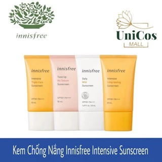 Kem chống nắng Innisfree Intensive Triple Care, Long lasting, No sebum Tone Up.