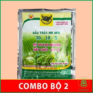 combo 2 gói phân bón lá cao cấp đầu trâu NPK MK 30-10-5 (gói 10gr)