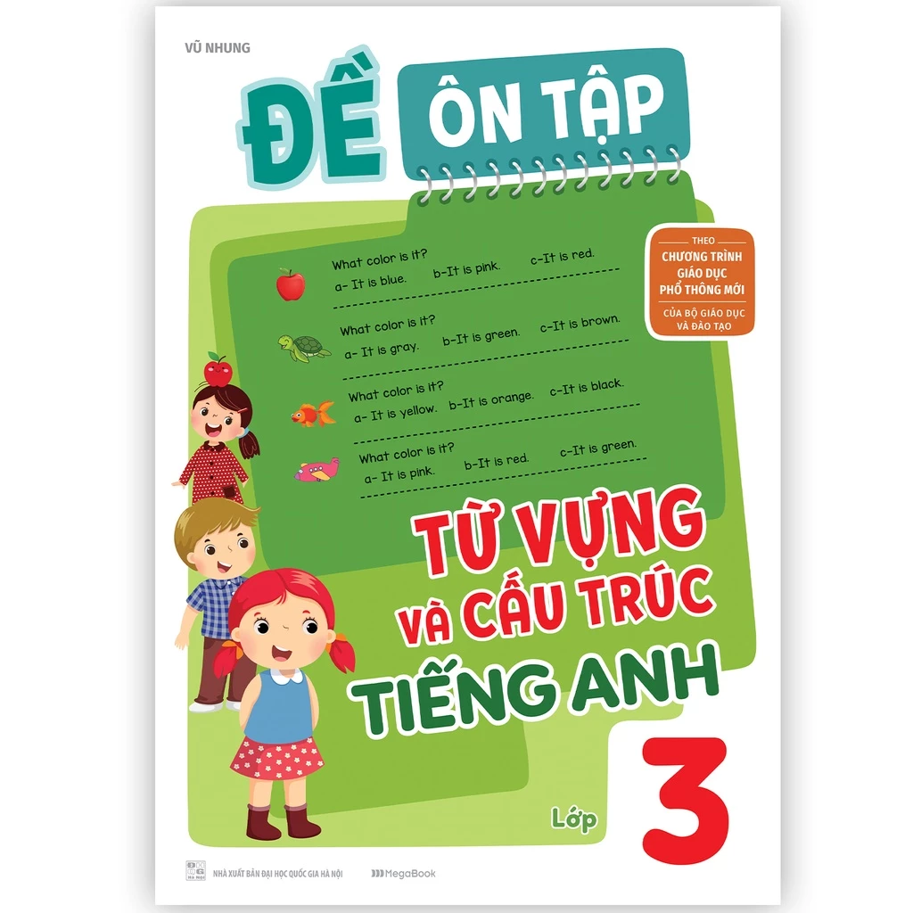 Sách Megabooks - Đề Ôn Tập Từ Vựng Và Cấu Trúc Tiếng Anh Lớp 3