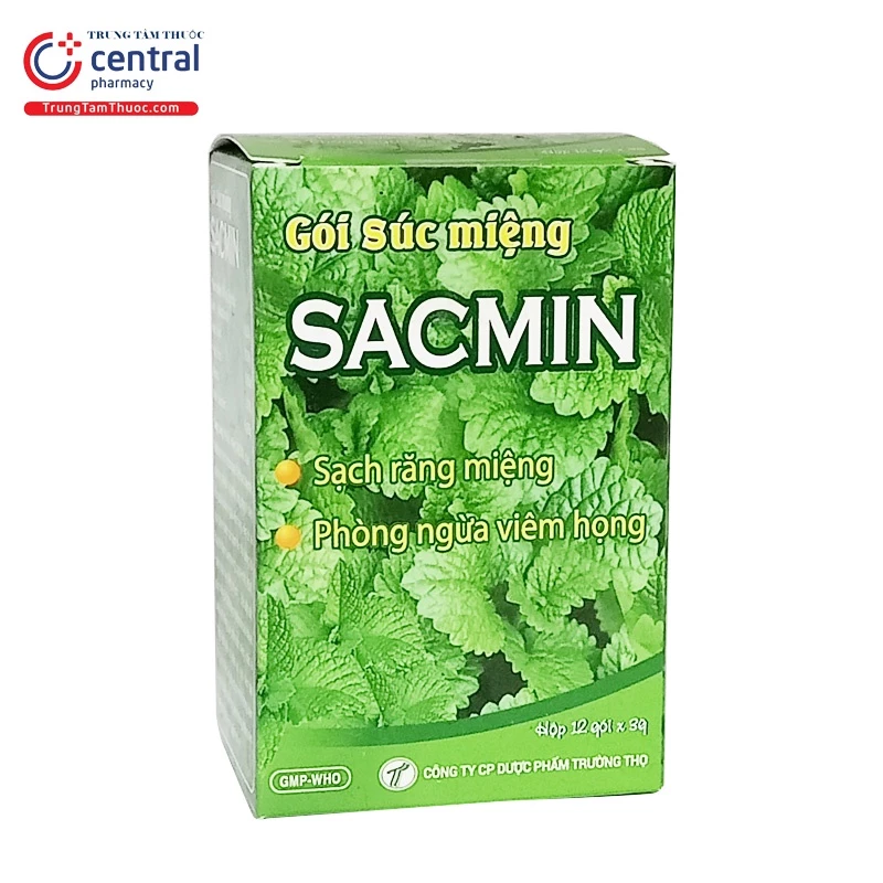 Gói xúc miệng SACMIN - Sản phẩm súc họng, miệng để vệ sinh răng miệng