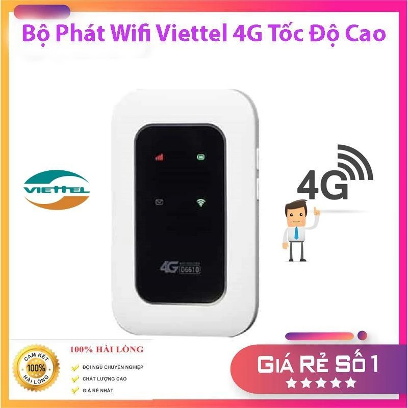 CỤC PHÁT WIFI 4G LTE VIETTEL D6610 TỐC ĐỘ CỰC ĐỈNH - WIFI ĐỈNH CAO
