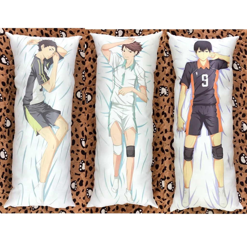 Gối ôm dài Haikyuu 1m x 40cm có ruột bông (Tặng 1 poster hoặc 1 huy hiệu)