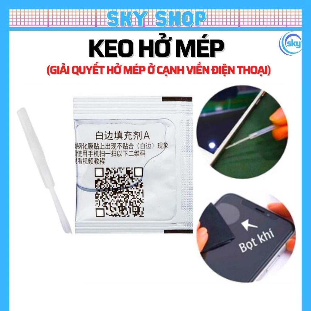 Keo dán chống hở mép kính cường lực