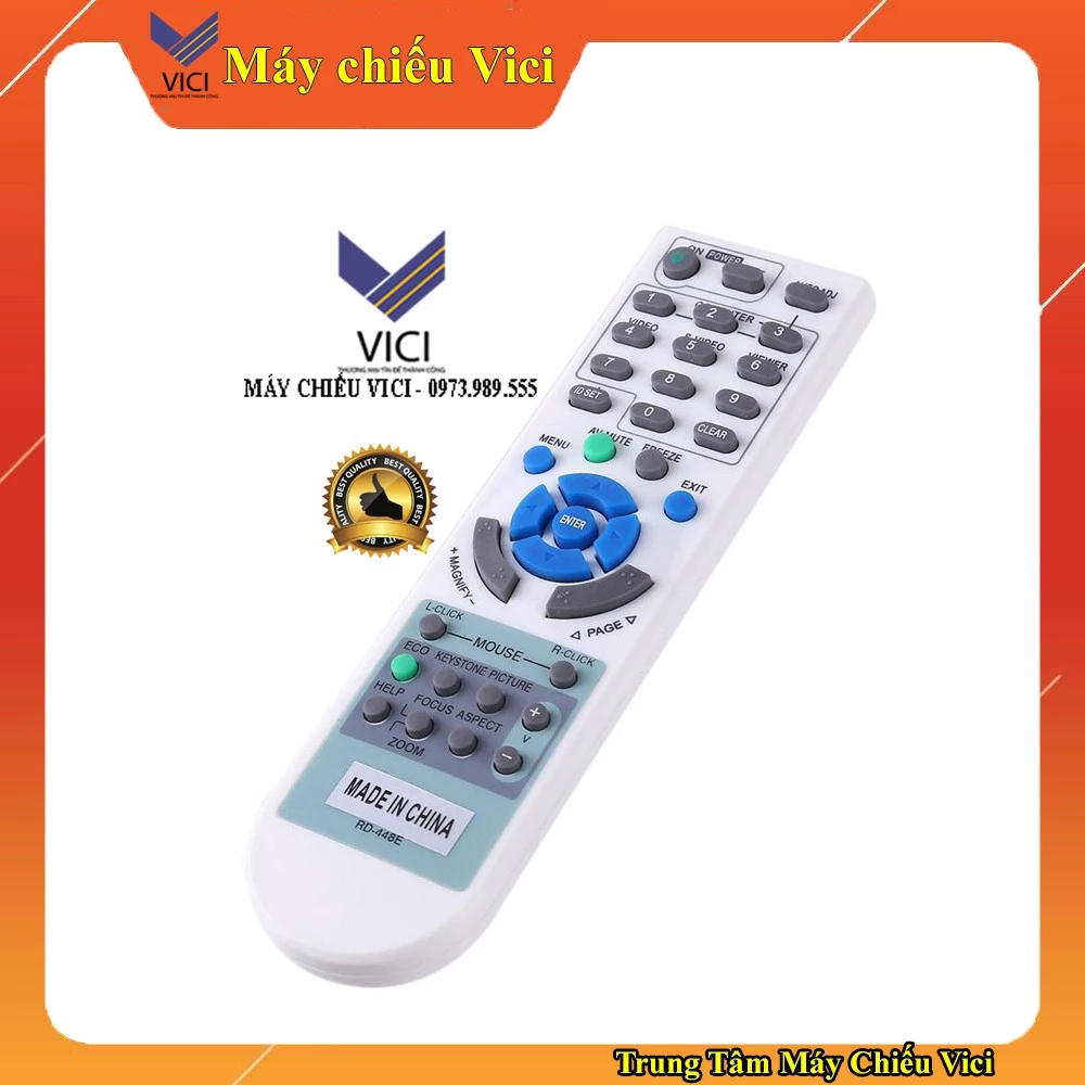 Điều khiển máy chiếu Nec ( Chính hãng ) tặng kèm pin, bảo hành chính hãng