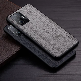 Ốp Lưng Cho xiaomi mi 11t pro 5G funda Họa Tiết Gỗ Tre Da Vỏ Điện Thoại Sang Trọng coque Cho xiaomi mi 11t pro case capa