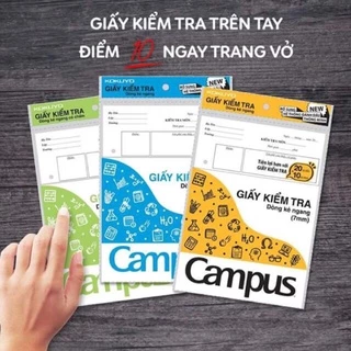 [BÁN LẺ GIÁ SỈ/BUÔN] Giấy kiểm tra Campus có chấm- không chấm 1 túi 25 tờ đôi