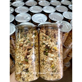 Granola Ăn Kiêng Nhiều Hạt Ít Ngọt 500g- Ngũ Cốc Ăn Kiêng Không Đường Nguyên Vị (tỷ lệ yến mạch 70%)