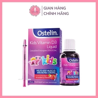 Vitamin Dạng Nước Ostelin kids Vitamin D3 Liquid Giúp Bé Phát Triển  Khỏe Mạnh Toàn Diện 20ml