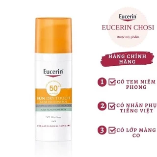 EUCERIN KEM CHỐNG NẮNG KIỂM SOÁT NHỜN - SUN DRY TOUCH OIL CONTROL SPF 50+ 50ML