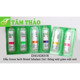 Dầu Green herb Brand lnhalant 2in1 thông mũi giảm mệt mỏi 8857102910438