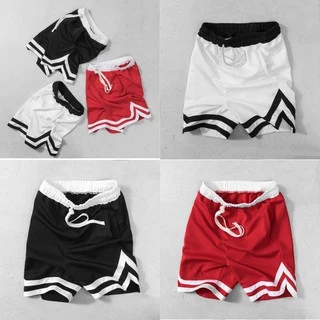 Quần Short 2V Thể Thao Nam Nữ Unisex Chất Poly Mạc Mát Không Xù