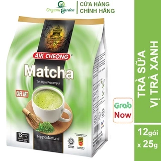 Trà Sữa Vị Trà Xanh Aik Cheong Malaysia - Matcha Café Art (12 Gói x 25g)