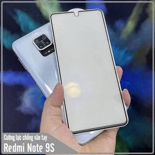 Kính cường lực cho Xiaomi Redmi Note 9S - Note 9 Pro chống vân tay Full viền Đen