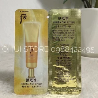 Combo 10 gói kem chống nắng chống nhăn Whoo Jin Hae Yoon Wrinkle Sun Cream SPF50+/PA+++ 10ml