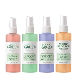 Nước hoa hồng dạng xịt Mario Badescu 4 loại Rose, Lavender và cucumber, Orange