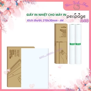 💞 Chính hãng 💞 Tất cả giấy in nhiệt Kích Thước 210x30mm - A4 💞 cho Máy In Nhiệt Peripage A40