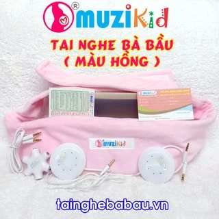 TAI NGHE BÀ BẦU CAO CẤP MUZIKID HỒNG - HÀNG CHÍNH HÃNG - BẢO HÀNH 01 NĂM