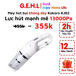 Máy hút bụi ôtô mini cầm tay cao cấp không dây chính hãng Kokoro-KJ02, phụ kiện đa năng hút sạch bụi, rác vụn, lông tóc