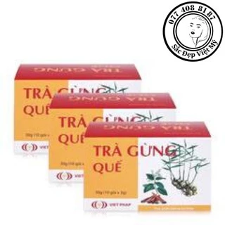 [Combo 5 Hộp]Trà Gừng Hoà Tan Làm Ấm Bụng Ấm Người ♥️FREESHIP♥️ Trà Gừng Quế Hot Ginger Hoà Tan Việt Pháp Hộp 10 gói