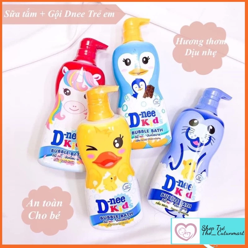 Sữa tắm gội trẻ em Dnee kids nội địa Thái Lan Bubble bath 400ml