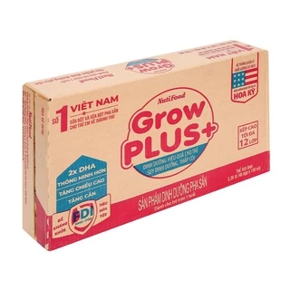 Thùng 48 hộp SBPS NutiFood Grow Plus+ SDD 110ml Đỏ