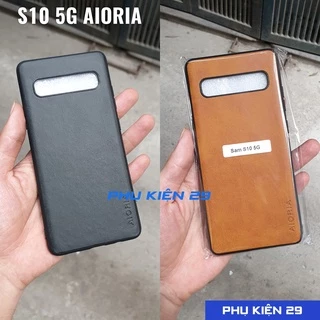 [Samsung S10 5G/ S10 Lite/ S20 Plus/ S20 Ultra] Ốp lưng chống sốc,chống va đập lưng da AIORIA