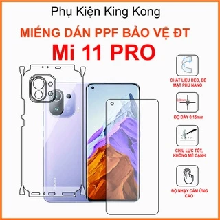 Dán Ppf  full  màn Xiaomi Mi 11 pro FULL viền sau nhám trong