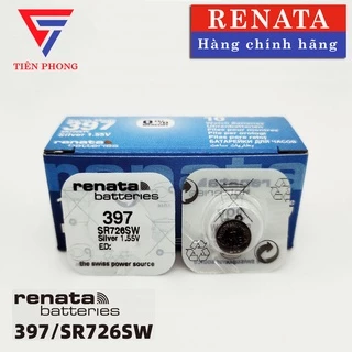 Pin đồng hồ SR726SW 397 Renata SR726 - Vỉ 1 Viên Chính Hãng