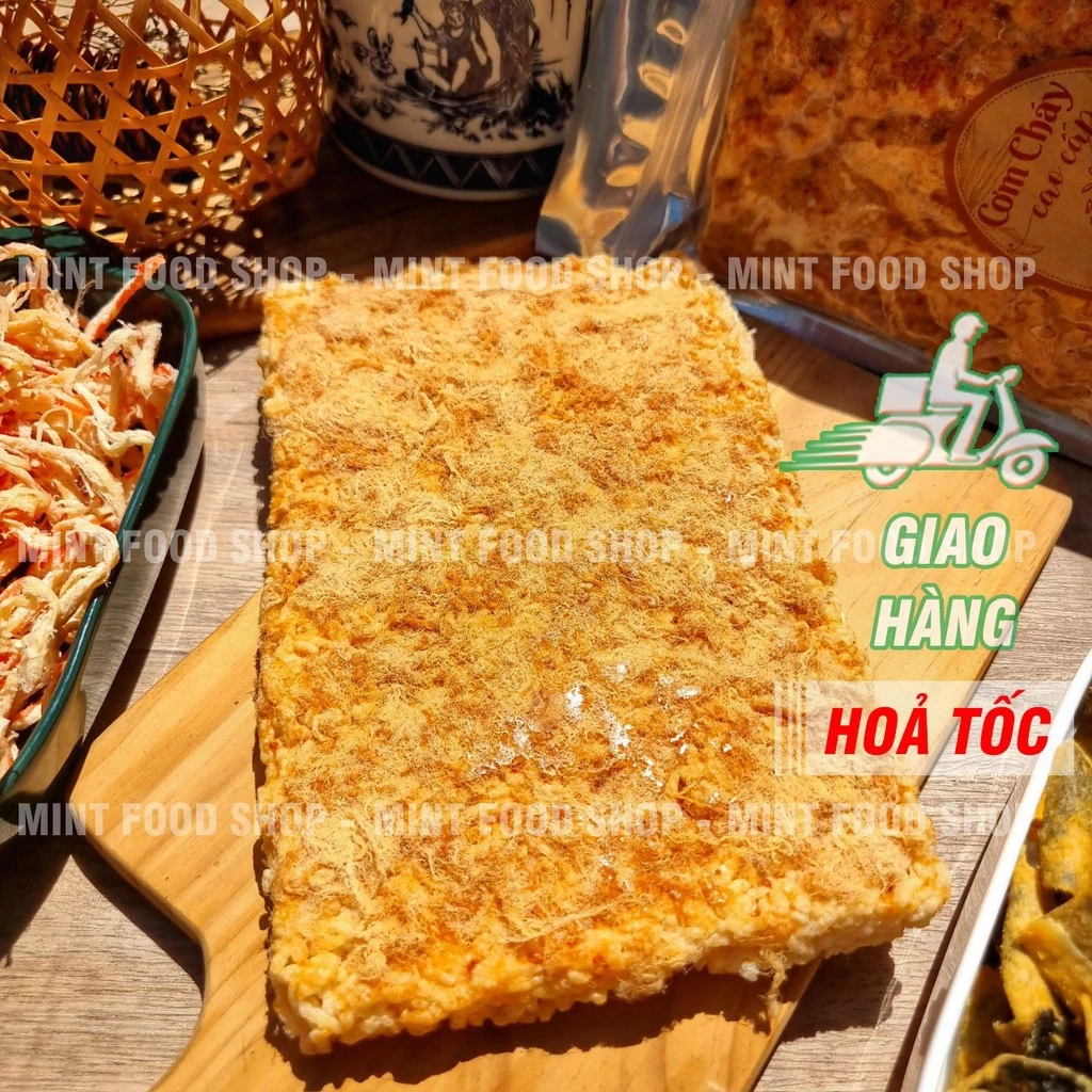 Cơm Cháy Chà Bông Sấy Giòn Cao Cấp Vĩ 200Gr (100% Không Chiên Dầu)