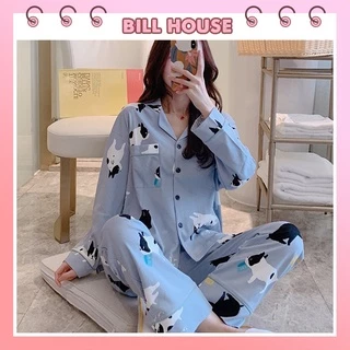 Đồ bộ nữ pijama mặc nhà dài tay dễ thương bigsize cao cấp chất dày ấm PJMDAI02