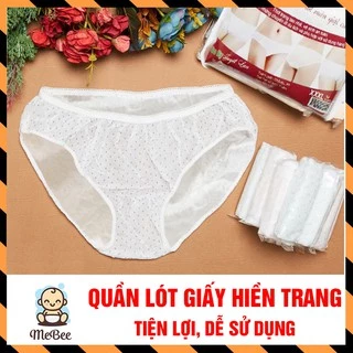 Set 5 Quần lót giấy hoạ tiết mặc 1 lần cho mẹ sau sinh Hiền Trang