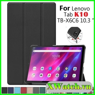 Bao da máy tính bảng PU từ tính cho Lenovo Tab K10 TB- X6C6 2021 10.3"