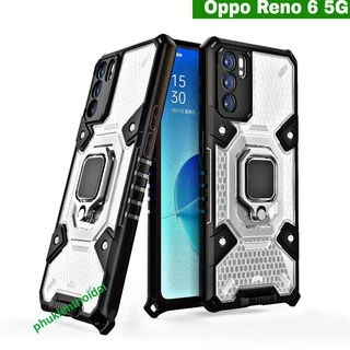 Ốp lưng Oppo Reno 6 6G tổ ONG IRING không gian mới chống sốc giá đỡ xem phim cao cấp