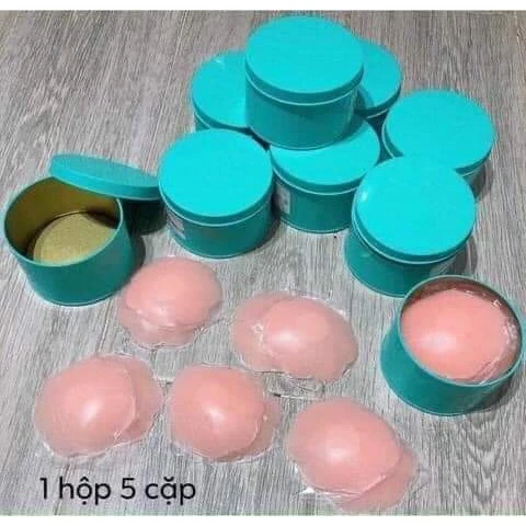 Hộp 5 đôi dán nhũ hoa - Dán ti silicon sử dụng nhiều lần