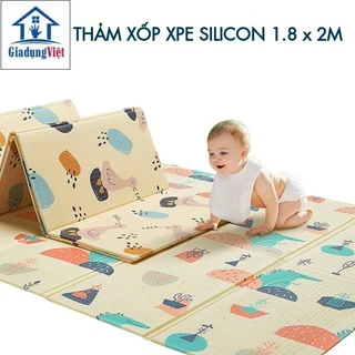 Thảm xốp gấp gọn 1.8m x 2m siêu êm, chống trơn trượt cho Bé