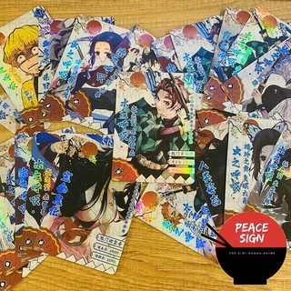 1 Card thẻ THANH GƯƠM DIỆT QUỶ KIMETSU NO YAIBA hologram cao cấp anime chibi sưu tập ảnh xinh xắn