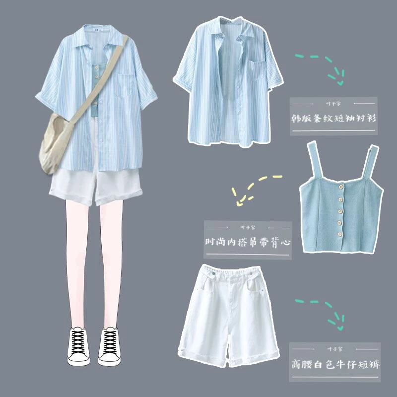 Set Trang Phục ULZZANG Picnic Hàn Quốc Trẻ Trung