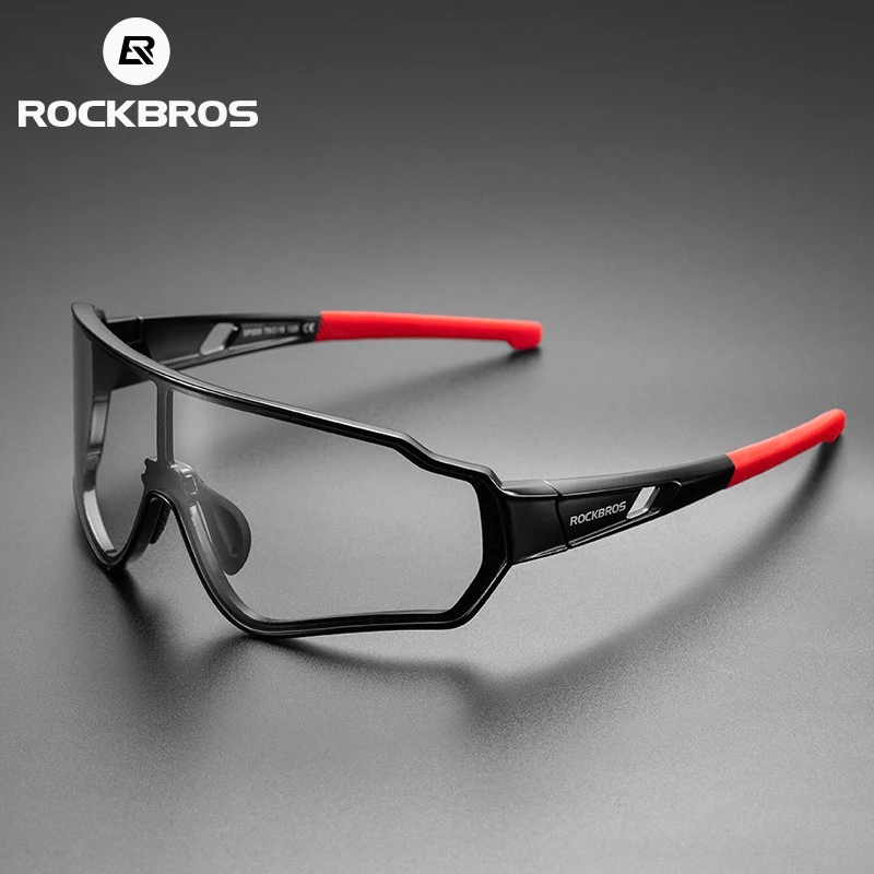 ROCKBROS Kính Nam Nữ Đi Xe Đạp Phân Cực Tròng Photochromic Chống Gió Bụi UV400