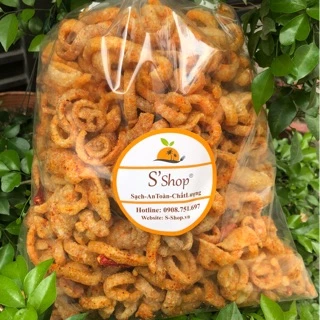 Da heo sấy sốc muối tỏi cay 500g ( không chiên)