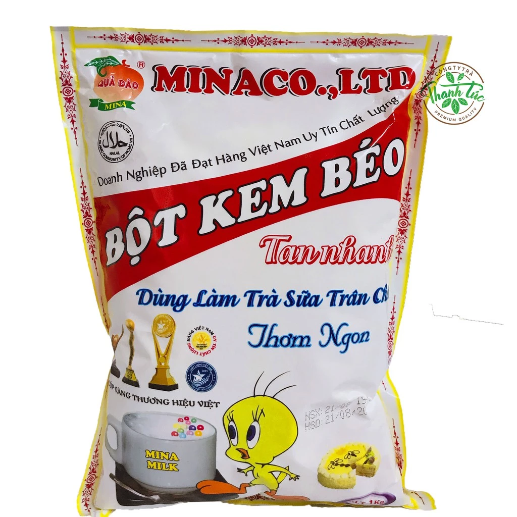 Bột Kem Béo Pha Trà Sữa Con Vịt Mina Gói 1kg