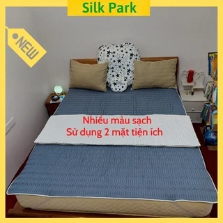 Tấm bảo vệ nệm SilkPark Tấm lót chống thấm tuyệt đối DÀNH CHO BÉ không lo tè dầm ướt nệm DÙNG ĐƯỢC 2 MẶT